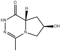 Pyrrolo[1,2-d][1,2,4]triazin-1(2H)-one, 6,7,8,8a-tetrahydro-7-hydroxy-4-methyl-, (7R,8aS)- (9CI) 结构式