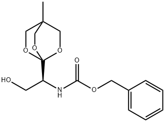 1-[N-BENZYLOXYCARBONYL-(1S)-1-AMINO-2-HYDROXYETHYL]-4-METHYL-2,6,7-TRIOXABICYCLO[2.2.2]OCTANE 结构式