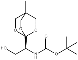 1-[N-TERT-BUTOXYCARBONYL-(1S)-1-AMINO-2-HYDROXYETHYL]-4-METHYL-2,6,7-TRIOXABICYCLO[2.2.2]OCTANE 结构式