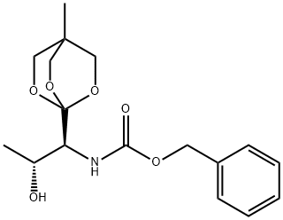 1-[N-BENZYLOXYCARBONYL-(1S,2R)-1-AMINO-2-HYDROXYPROPYL]-4-METHYL-2,6,7-TRIOXABICYCLO[2.2.2]OCTANE 结构式