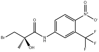 (2R)-3-溴-2-羟基-2-甲基-N-[4-硝基-3-(三氟甲基)苯基]丙酰胺 结构式