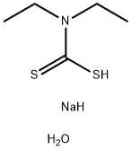 二乙基二硫代氨基甲酸钠(三水) 结构式