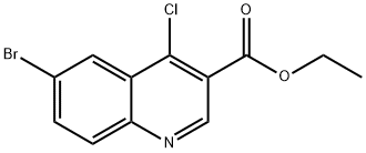 6-溴-4-氯-3-喹啉羧酸乙酯 结构式