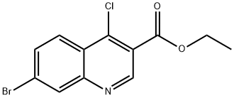 4-氯-7-溴喹啉-3-羧酸乙酯 结构式