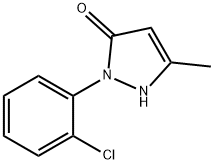 1-(3-氯苯基)-3-甲基-5-吡唑啉酮 结构式