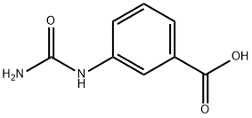 3-(氨基甲酰氨基)苯甲酸 结构式