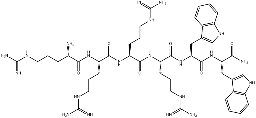 H-ARG-ARG-ARG-ARG-TRP-TRP-NH2 结构式