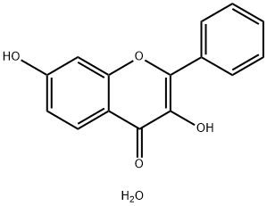 3,7-二羟基黄酮水合物 结构式