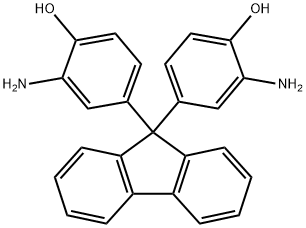 9,9-二(3-氨基-4-羟苯基)芴 结构式