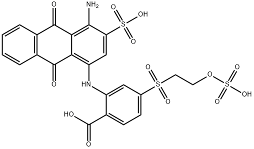 2-[(4-氨基-9,10-二氢-9,10-二氧代-3-磺酸基1-蒽基)氨基]-4-[[(2-磺酰氧基)乙基]磺酰基]-苯甲酸 结构式