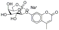 4-甲基香豆素基-Β-D-吡喃半乳糖苷-6-硫酸钠盐 结构式