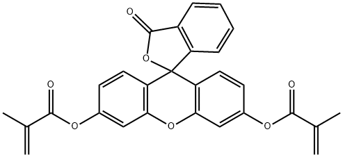 萤光素O,O`-二甲基丙烯酸酯 结构式
