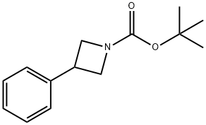 1-BOC-(3-苯基)-氮杂环丁烷 结构式