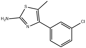 4-(3-氯苯基)-5-甲基-1,3-噻唑-2-胺 结构式