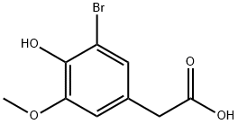 3-溴-4-羟基-5-甲氧基苯乙酸 结构式