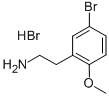 2-(5-溴-2-甲氧基苯基)乙胺氢溴化物 结构式
