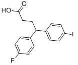 4,4-二(4-氟苯基)丁酸 结构式