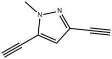 1H-Pyrazole, 3,5-diethynyl-1-methyl- (9CI) 结构式