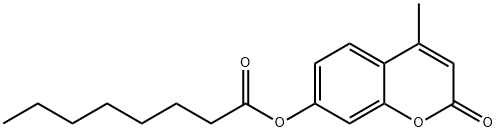 辛酸-4-甲基伞形酮酯 结构式