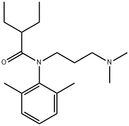 N-[3-(Dimethylamino)propyl]-N-(2,6-dimethylphenyl)-2-ethylbutyramide 结构式