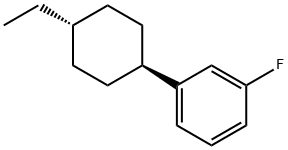 1-(trans-4-Ethylcyclohexyl-3)-fluorbenzol 结构式