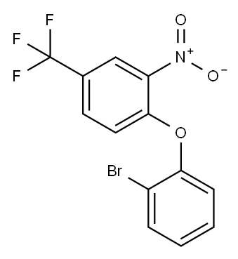 2-溴-2-硝基-4-(三氟甲基)二苯醚 结构式
