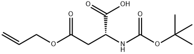 BOC-D-天冬氨酸 4-烯丙酯 结构式