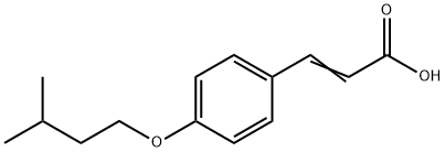 (2E)-3-[4-(3-甲基丁氧基)苯基]丙烯酸 结构式