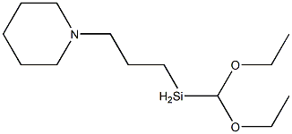 Diethoxymethyl(3-piperidinopropyl)silane 结构式