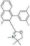 2-[1-(3,5-二甲基苯基)-2-萘基]-4,5-二氢-3,4,4-三甲基恶唑碘化物 结构式