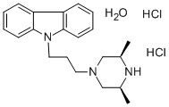9-[3-(顺-3,5-二甲基-1-哌嗪基)丙基]咔唑二盐酸盐一水 结构式