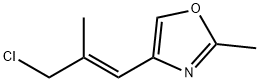 4-(3-CHLORO-2-METHYLPROP-1-ENYL)-2-METHYL-1,3-OXAZOLE 结构式