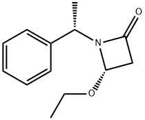 2-Azetidinone,4-ethoxy-1-[(1S)-1-phenylethyl]-,(4S)-(9CI) 结构式