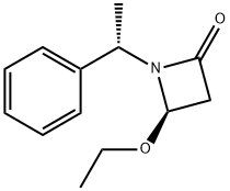 2-Azetidinone,4-ethoxy-1-[(1S)-1-phenylethyl]-,(4R)-(9CI) 结构式
