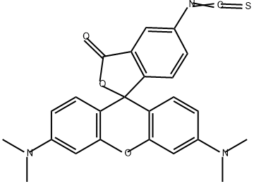 3',6'-Bis(dimethylamino)-5-(isothiocyanato)spiro[isobenzofuran-1(3H),9'-[9H]xanthen]-3-one 结构式