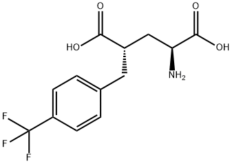 (4S)-4-(4-三氟甲基-苄基)-L-谷氨酸 结构式