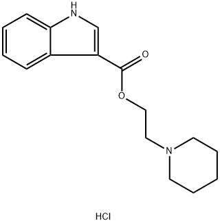 1-Piperidinylethyl-1H-indole-3-carboxylate  hydrochloride 结构式