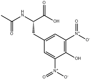 N-乙酰-3,5-二硝基-L-酪氨酸 结构式