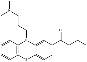 1-[10-[3-(Dimethylamino)propyl]-10H-phenothiazin-2-yl]-1-butanone 结构式