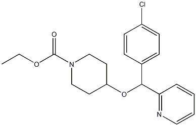 4-[(4-氯苯基)-2-吡啶基甲氧基]-1-哌啶甲酸乙酯 结构式