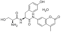 L-丝氨酰-N-(4-甲基-2-氧代-2H-1-苯并吡喃-7-基)-L-酪氨酰胺一水合物 结构式