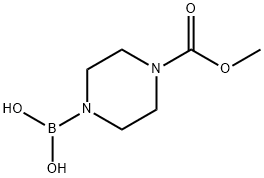 1-Piperazinecarboxylicacid,4-borono-,1-methylester(9CI) 结构式