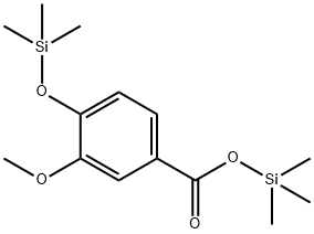 Benzoic acid, 3-methoxy-4-[(trimethylsilyl)oxy]-, trimethylsilyl ester 结构式