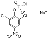 2,6-二氯-4-硝基苯基磷酸盐一钠盐水合物 结构式