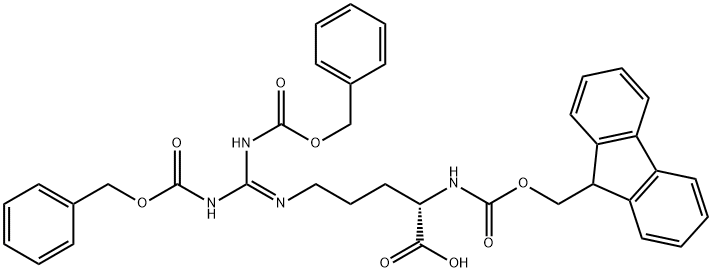 N-芴甲氧羰基-N,N'-二苄氧羰基-L-精氨酸 结构式