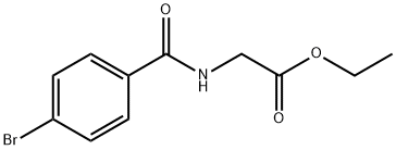 (4-溴-苯甲酰氨基)-乙酸乙酯 结构式