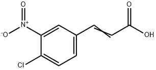 4-氯-3-硝基肉桂酸 结构式