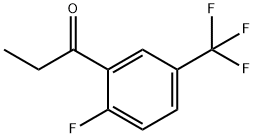 2-氟-5-(三氟甲基)苯丙酮 结构式