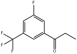 3-氟-5-(三氟甲基)苯丙酮 结构式