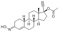 17-ALPHA-ETHYNYL-19-NORTESTOSTERONE ACETATE OXIME 结构式